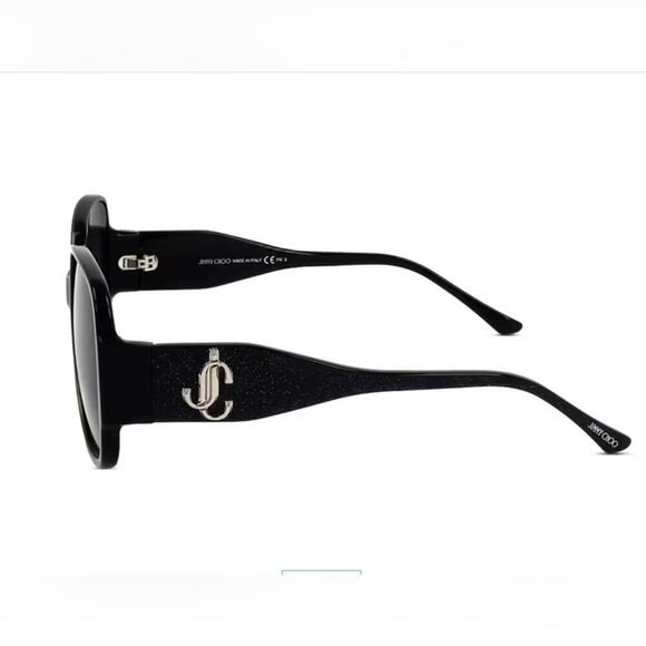 NWT * JIMMY CHOO Polarized Square Black Sunglasses - Picture 16 of 16